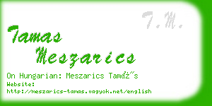 tamas meszarics business card